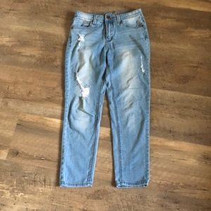 Gogo Jeans Ripped High Rise Ankle Skinny